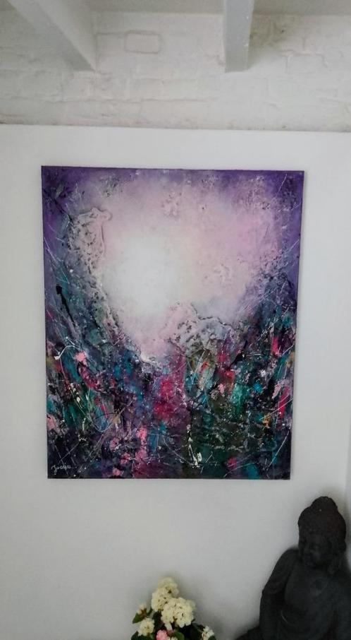 "in het hart van het woud", Antiek en Kunst, Kunst | Schilderijen | Abstract, Ophalen of Verzenden