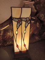 Tiffany tafellamp windlicht of vierkant model, Ophalen, Zo goed als nieuw, Minder dan 50 cm
