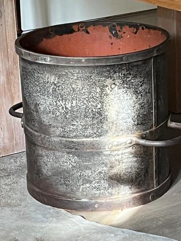 grote smeedijzeren ton, tuinpot, 50 L beschikbaar voor biedingen