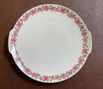 Grote vintage taartschaal roosjes Hutschenreuter, Ophalen of Verzenden