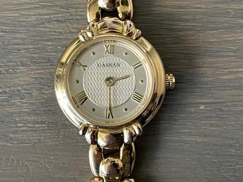 18 krt verguld GASSAN DAMESHORLOGE QUARZ - WD014, Sieraden, Tassen en Uiterlijk, Horloges | Dames, Gebruikt, Polshorloge, Overige merken