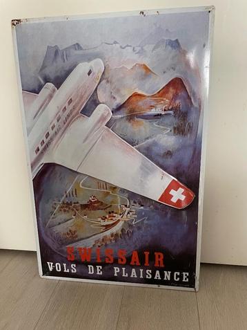 Vintage reclamebord Swissair  beschikbaar voor biedingen