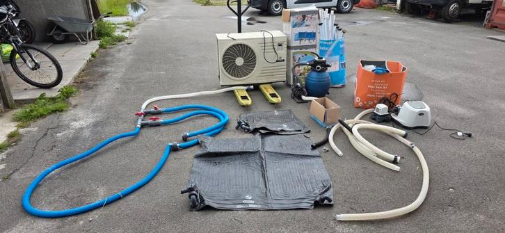 complete zwembadset incl warmtepomp, Tuin en Terras, Zwembaden, Gebruikt, Minder dan 80 cm, Rechthoekig, Ophalen