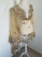 Gouden Bruids Dupatta - Handgemaakt, Verzenden, Nieuw, Huwelijk, Accessoires