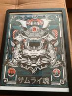 F1 Zeefdruk - Samurai Stijl - Handgemaakt Kunstwerk Ingelijs, Antiek en Kunst, Ophalen of Verzenden