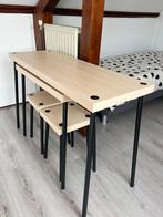 IKEA FRIDNAS bijzettafel met krukken - set van 4, Ophalen, Zo goed als nieuw, IKEA, 75 cm of meer