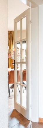 Opdekdeur met glas, Doe-het-zelf en Verbouw, Deuren en Horren, Ophalen, Glas, Binnendeur, 200 tot 215 cm