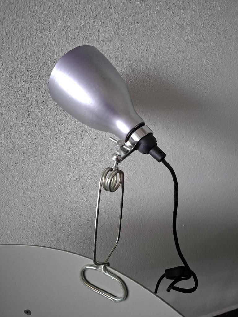 knijpspot wandlampje Hema spotje retro grijs-paars lampje, Metaal of Aluminium, Ophalen of Verzenden, Zo goed als nieuw, Industrieel