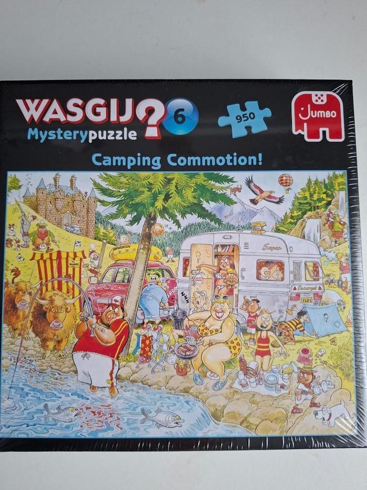 Wasgij? Mysterypuzzle no 6 - Camping Commotion! (950st), Hobby en Vrije tijd, Denksport en Puzzels, Zo goed als nieuw, Legpuzzel