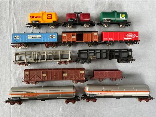 Jouef set goederenwagons 12x (set 2), Hobby en Vrije tijd, Modeltreinen | H0, Gebruikt, Wagon, Gelijkstroom of Wisselstroom, Jouef