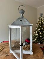 Houten Lantaarn Decoratief, 25 tot 50 cm, Wit, Ophalen of Verzenden, Zo goed als nieuw