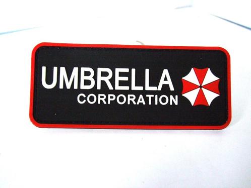 Embleem,Patch,PVC,Resident,Evil,Umbrella,Corporation,Recht, Verzamelen, Film en Tv, Nieuw, Film, Kleding, Verzenden
