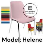 Kantinestoelen Helene. Roze. Stapelstoelen kuipstoelen, Overige kleuren, Marconiweg 10 Zeewolde, Nieuw, Info@everardo.nl