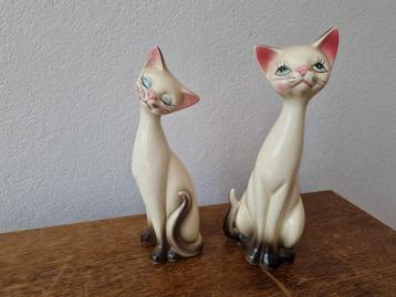 2 Zeer Zeldzame Vintage Katten Spaarpotten Siamees Japan beschikbaar voor biedingen