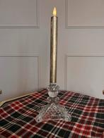 Art Deco Kristallen Kandelaar Dinerkaarsen, Huis en Inrichting, Overige materialen, Ophalen of Verzenden, Zo goed als nieuw, Wit