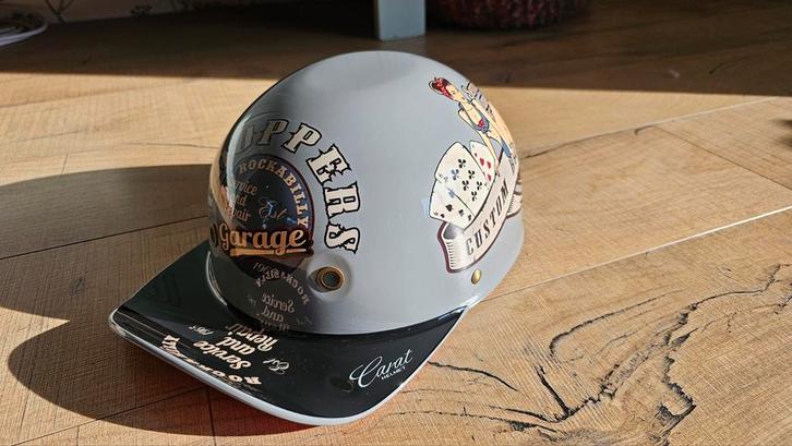 Motor/Brommer Helm - Chopper NIEUW!! - Rockabilly Style, Fietsen en Brommers, Brommerhelmen, Nieuw, Ophalen of Verzenden