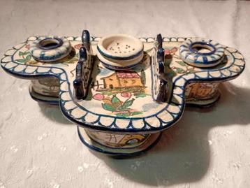 Antiek inktstel in faience beschikbaar voor biedingen