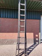 Houten ladder 3 delig 9 sporten per deel., Ophalen, Gebruikt, Ladder, Opvouwbaar of Inschuifbaar