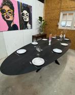 Ovaal en deens ovaal eikenhouten tafels (350x130/240x110), Huis en Inrichting, Tafels | Eettafels, Ophalen, Gebruikt, 100 tot 150 cm