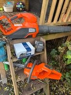 Nette husqvarna set accu kettingzaag bladblazer, Ophalen, Zo goed als nieuw, Overige soorten