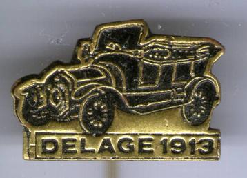 Delage 1913 zwart op koper oldtimer auto speldje ( A_224 ) beschikbaar voor biedingen
