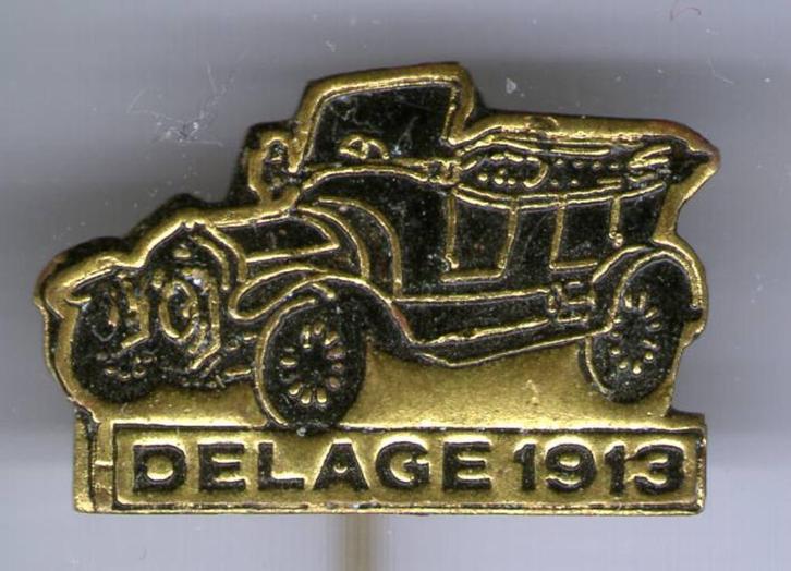 Delage 1913 zwart op koper oldtimer auto speldje ( A_224 ), Verzamelen, Speldjes, Pins en Buttons, Nieuw, Speldje of Pin, Transport