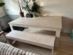 Te koop! Robuuste tafel met bank - ideaal als knutseltafel!, Huis en Inrichting, Tafels | Eettafels, Ophalen, Gebruikt, 50 tot 100 cm