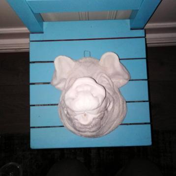 Betonnen Varkenshoofdje voor aan de wand beschikbaar voor biedingen