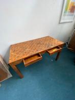 Antiek Houten Bureau met Inleg Design, Antiek en Kunst, Antiek | Meubels | Tafels, Ophalen of Verzenden