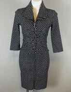 Joseph Ribkoff prachtig zwart/stip chique jurk mt 46 valt 44, Kleding | Dames, Jurken, Overige kleuren, ., Maat 46/48 (XL) of groter