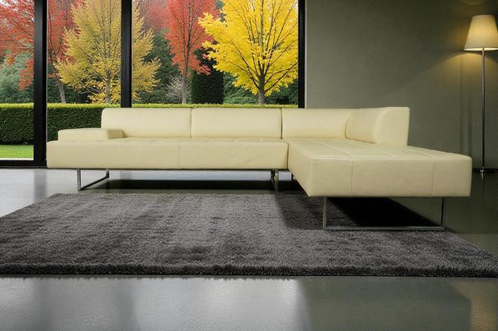 Hoekbank leer Poltrona Frau Quadra design, Huis en Inrichting, Banken | Bankstellen, Zo goed als nieuw, Hoekbank, Vierpersoons of meer