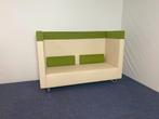 Akoestisch bankstel, crème/groen, H 135 x B 205 x D 84 cm., Ophalen, Gebruikt
