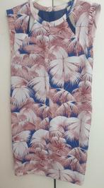 Trucco jurk met palmboom bladeren print Maat 38 Mouwloos, Blauw, Knielengte, Maat 38/40 (M), Ophalen of Verzenden