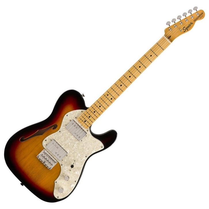 Squier Classic Vibe 70s Telecaster Thinline 3-Tone, Sunburst, Muziek en Instrumenten, Snaarinstrumenten | Gitaren | Elektrisch