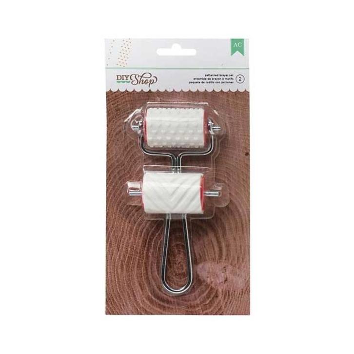 American Crafts DIY Shop Patterned Brayer Set #366606, Hobby en Vrije tijd, Stempelen, Nieuw, Overige typen, Verzenden