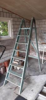 Houten bordes trap., Doe-het-zelf en Verbouw, Ladders en Trappen, Gebruikt, Trap, Opvouwbaar of Inschuifbaar, Minder dan 2 meter