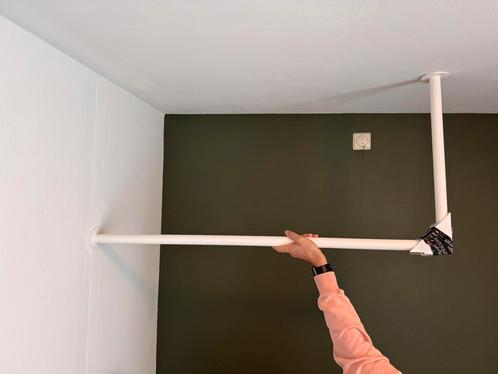 Kapstok - garderobe stang wit - 110x55cm, Huis en Inrichting, Woonaccessoires | Kapstokken, Nieuw, Wandkapstok, Minder dan 100 cm
