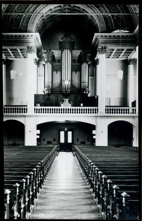 Interieur Hartebrugkerk te Leiden - nr. Leiden18, Verzamelen, Ansichtkaarten | Nederland, Ongelopen, Zuid-Holland, 1960 tot 1980