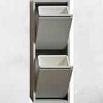 Prullenbak 2 vakken - Afvalemmer 30 Liter-Metaal-33x25x93cm, Huis en Inrichting, Woonaccessoires | Prullenbakken, Ophalen, Nieuw