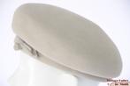 kleine Vintage Dameshoed pillbox baret zacht grijs vilt 54, 134 t/m 140, Gebruikt, Meisje, Hoed