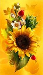Diamond Painting nr 109 zonnebloem OP=OP, Ophalen, Nieuw, Materiaal