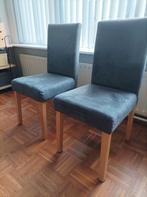 Eetkamerstoelen, Huis en Inrichting, Stoelen, Twee, Blauw, Ophalen of Verzenden, Zo goed als nieuw