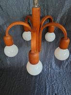 Vintage hanglamp - Domus Denemarken - Teakhout, Ophalen of Verzenden, Zo goed als nieuw