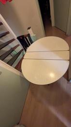 Vintage Formica Opklaptafel Verchroomd, Huis en Inrichting, Tafels | Eettafels, Ophalen, Gebruikt, 50 tot 100 cm, Tot twee personen