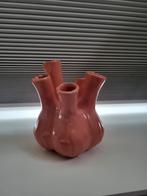 Zalmkleurig Tulpenvaasje - B13xH16cm, Huis en Inrichting, Aardewerk of Porselein, Oranje, Ophalen of Verzenden, Zo goed als nieuw