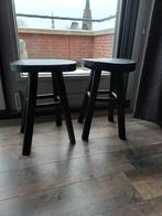 2 zwarte stevige krukjes /tafeltjes, Ophalen of Verzenden, Zo goed als nieuw