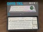 Logitech G915TKL draadloze gaming toetsenbord witt, Computers en Software, Toetsenborden, Azerty, Multimediatoetsen, Ophalen of Verzenden