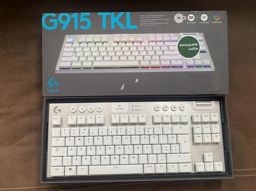 Logitech G915TKL draadloze gaming toetsenbord witt, Computers en Software, Toetsenborden, Zo goed als nieuw, Azerty, Draadloos