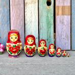 Matroesjka 7 delige houten nestpoppen baboushka, Ophalen of Verzenden, Gebruikt