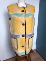 Handgemaakte wollen deken vest gilet geel 42, Kleding | Dames, Bodywarmers, Maat 42/44 (L), Ophalen of Verzenden, Zo goed als nieuw